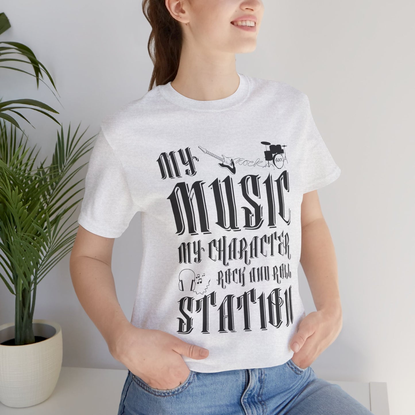 My Music My Character, Rock & Roll Station - Unisex Jersey Short Sleeve Tee