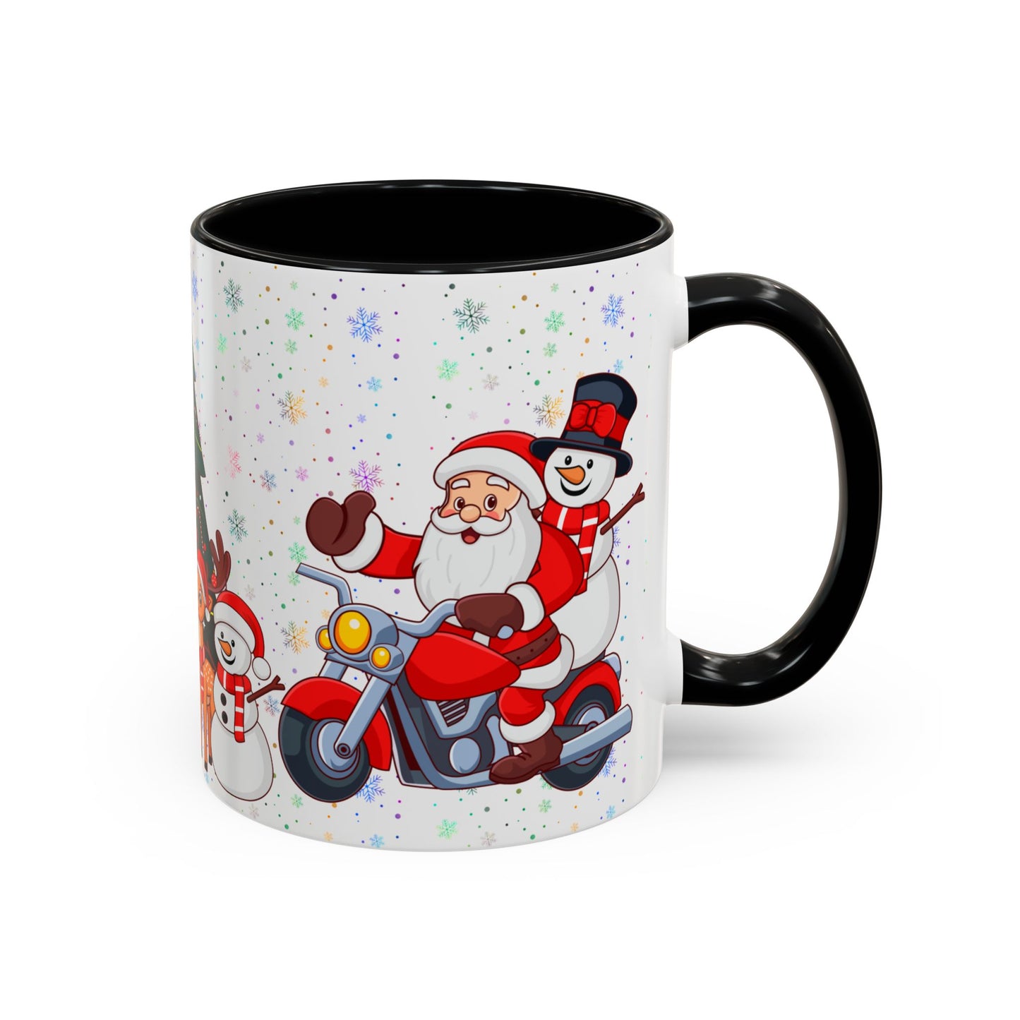 Christmas Party, Santa, Snowman & Reindeer - Accent Coffee Mug (11, 15oz) - 10427