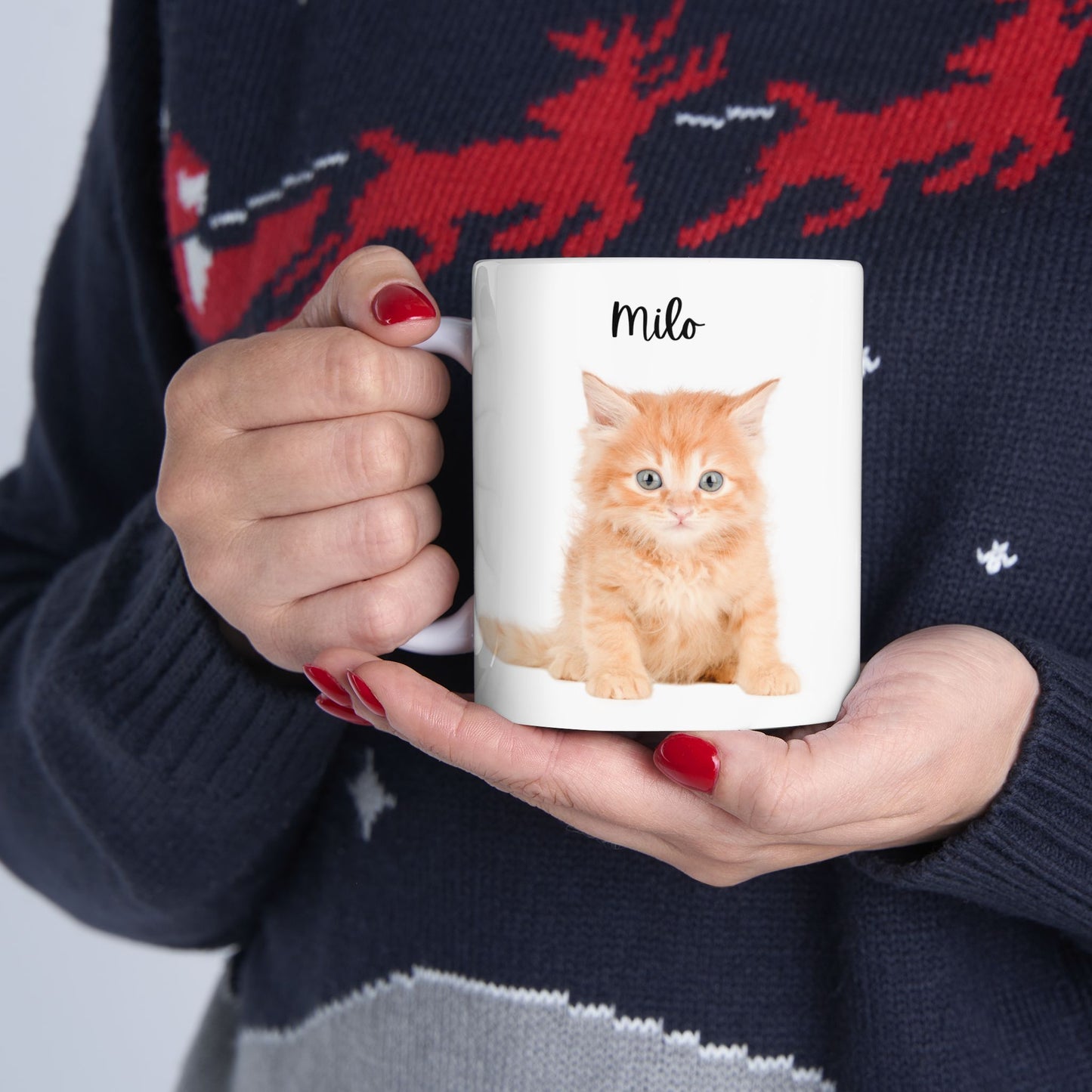 Personalised Cat Ceramic Mug - Perfect Gift for Cat Lovers, Cozy Home Decor, Tea/Coffee Mug, Birthday Present - 14209