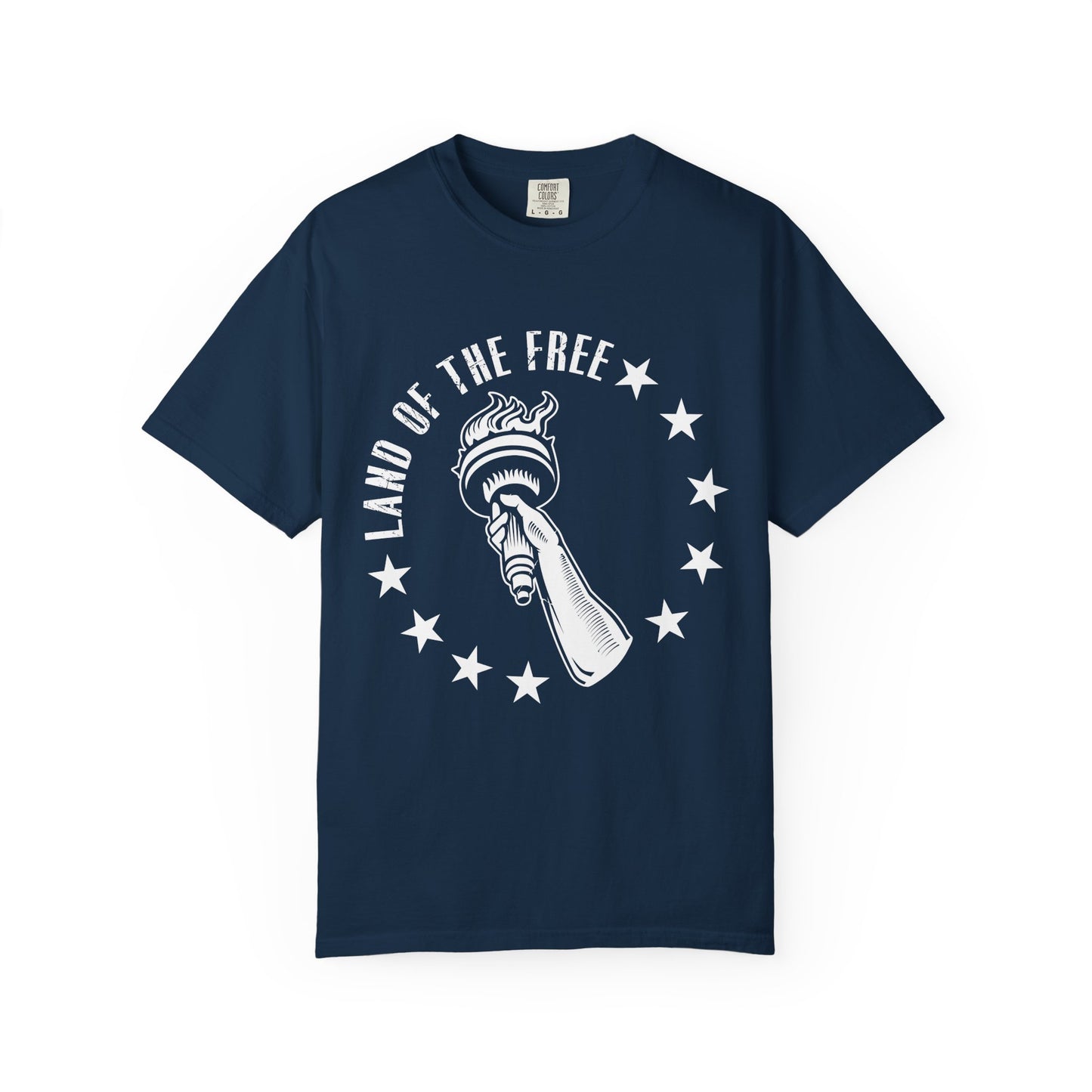 Land Of the Free Graphic T-Shirt, Casual Wear for Independence Day, Gift for Freedom Lovers, Unisex Tee for Everyday Style, Comfort and Style - 13640