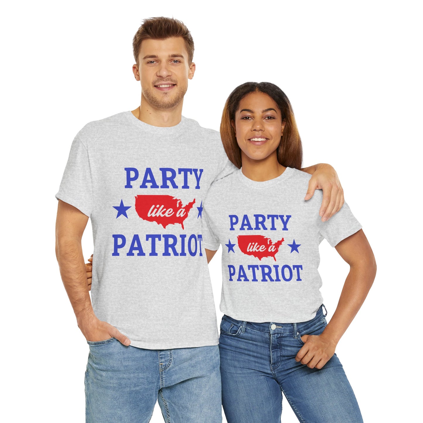 Patriotic Party Tee - Celebrate Independence, Fun Gatherings, BBQs, Gift for Patriots, Unisex Heavy Cotton T-shirt - 13732