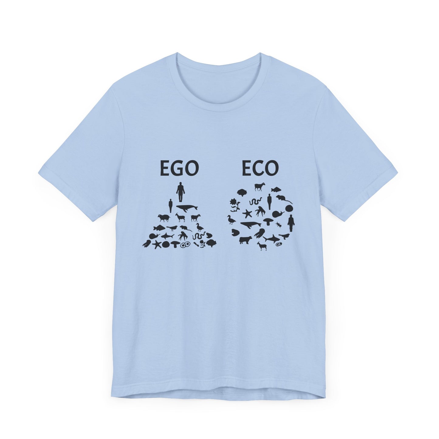 Vegan: Ego vs Eco - Unisex Jersey Short Sleeve Tee - 12368