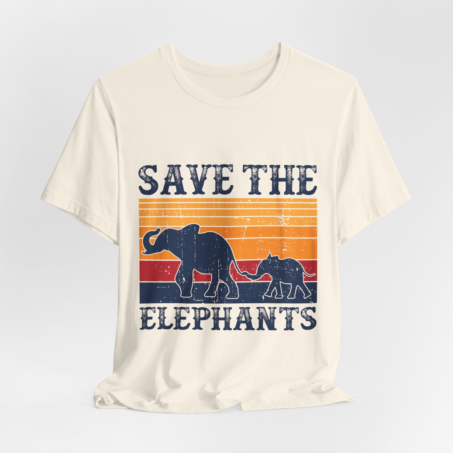 Vegan: Save The Elephants - Unisex Jersey Short Sleeve Tee - 12377