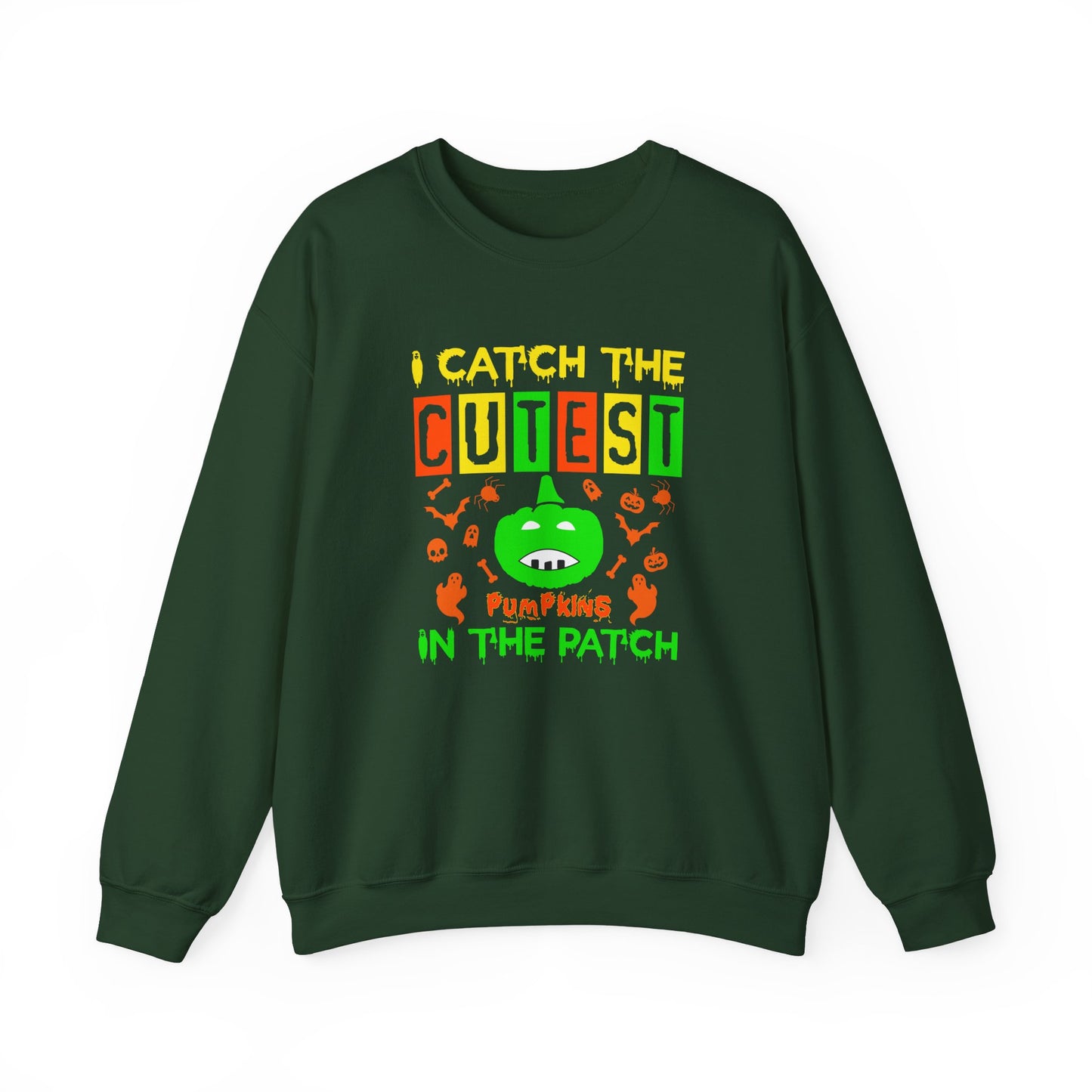 I Catch The Cutest Pumpkins In The Patch - Unisex Heavy Blend™ Crewneck Sweatshirt