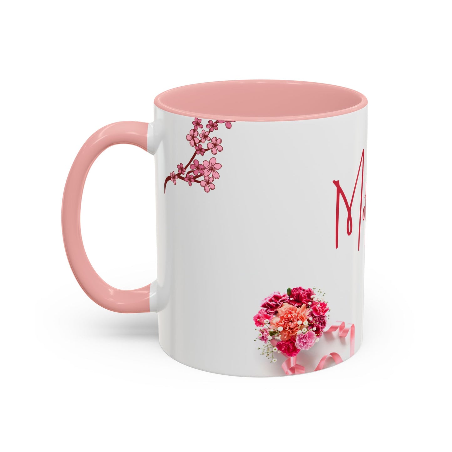 Happy Mother's Day Accent Coffee Mug - Floral Design for Moms - 11868
