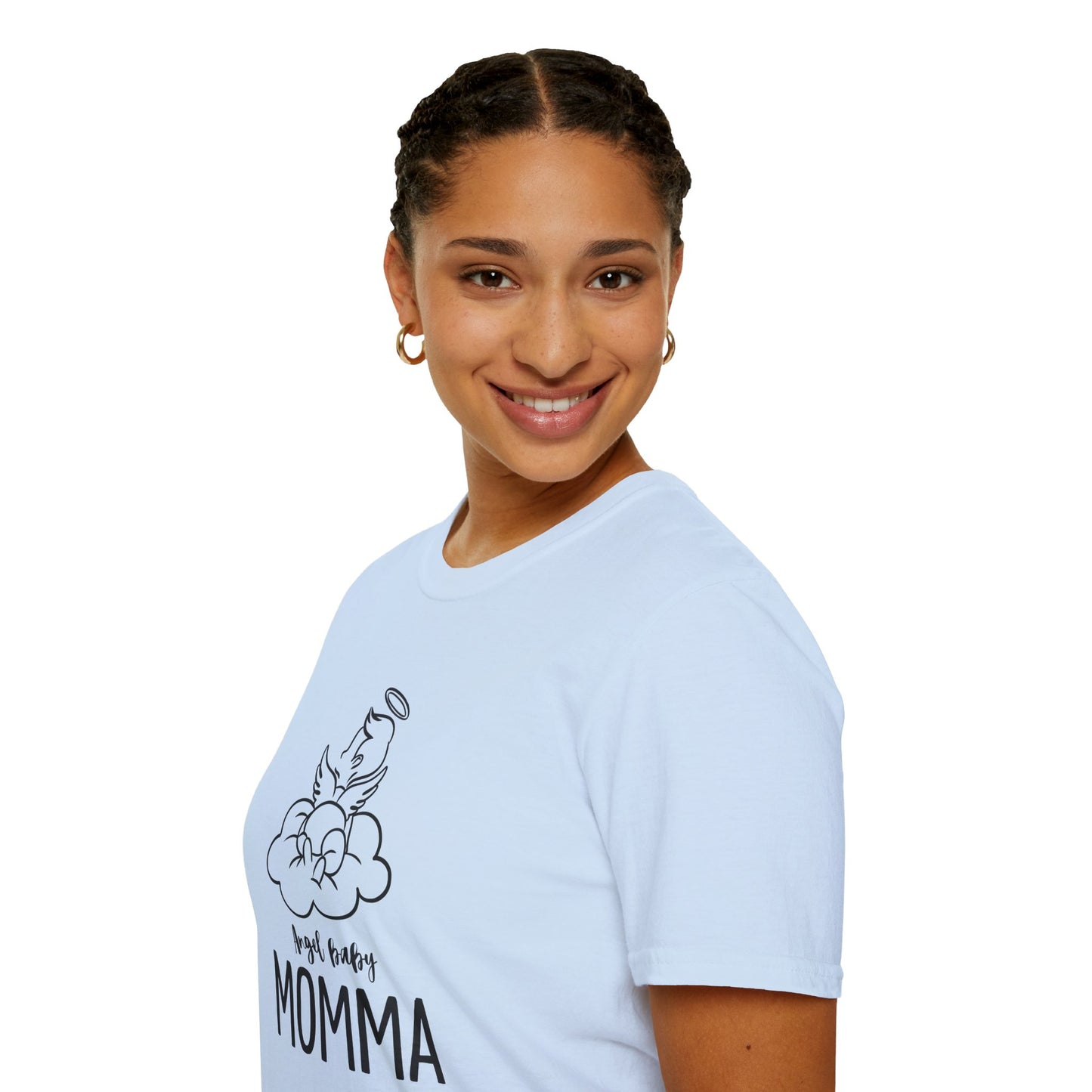 Angel Baby Momma Unisex Softstyle T-Shirt - Perfect for Mother's Day and Everyday Wear - 11828