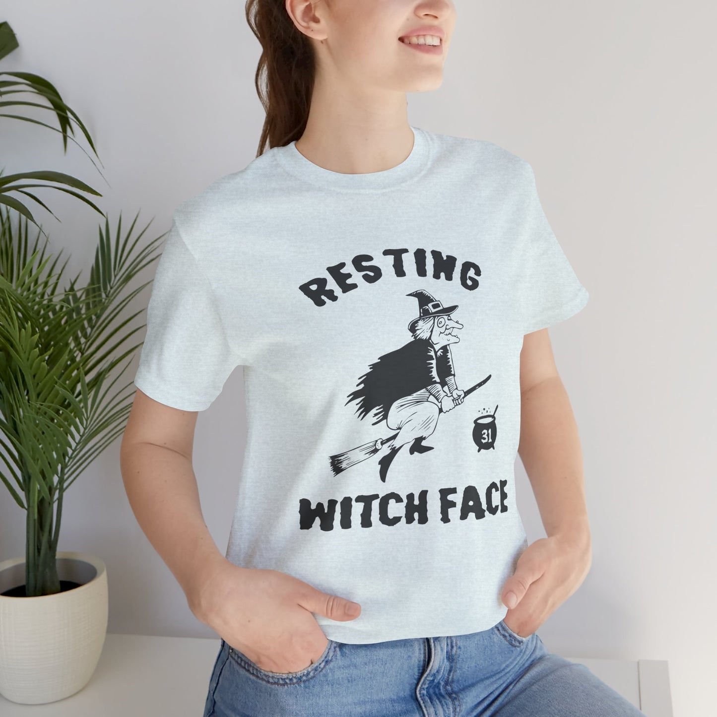 Halloween: Resting Witch Face - Unisex Jersey Short Sleeve Tee - 12665