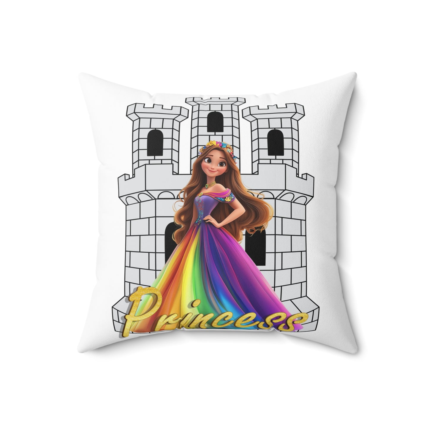 Every Girl Is a Princess - Spun Polyester Square Pillow