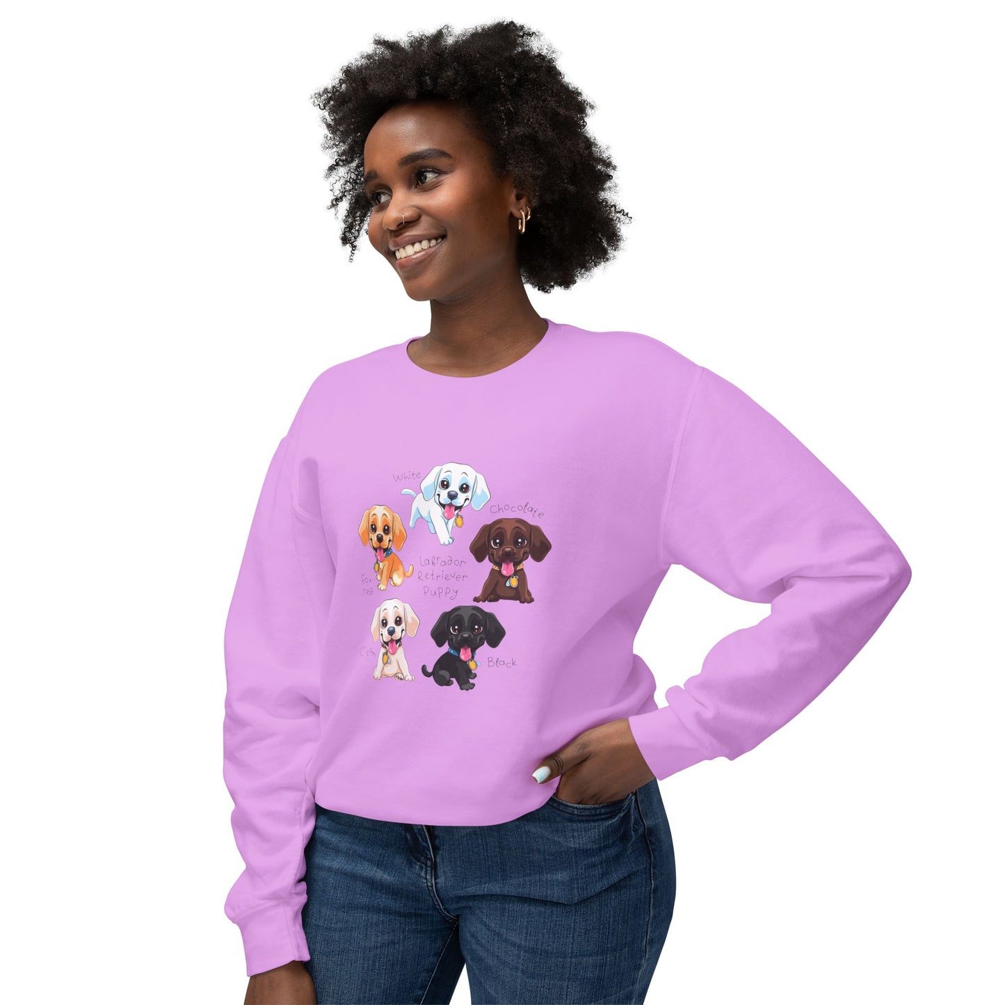 Puppies - Unisex Lightweight Crewneck Sweatshirt - 10263