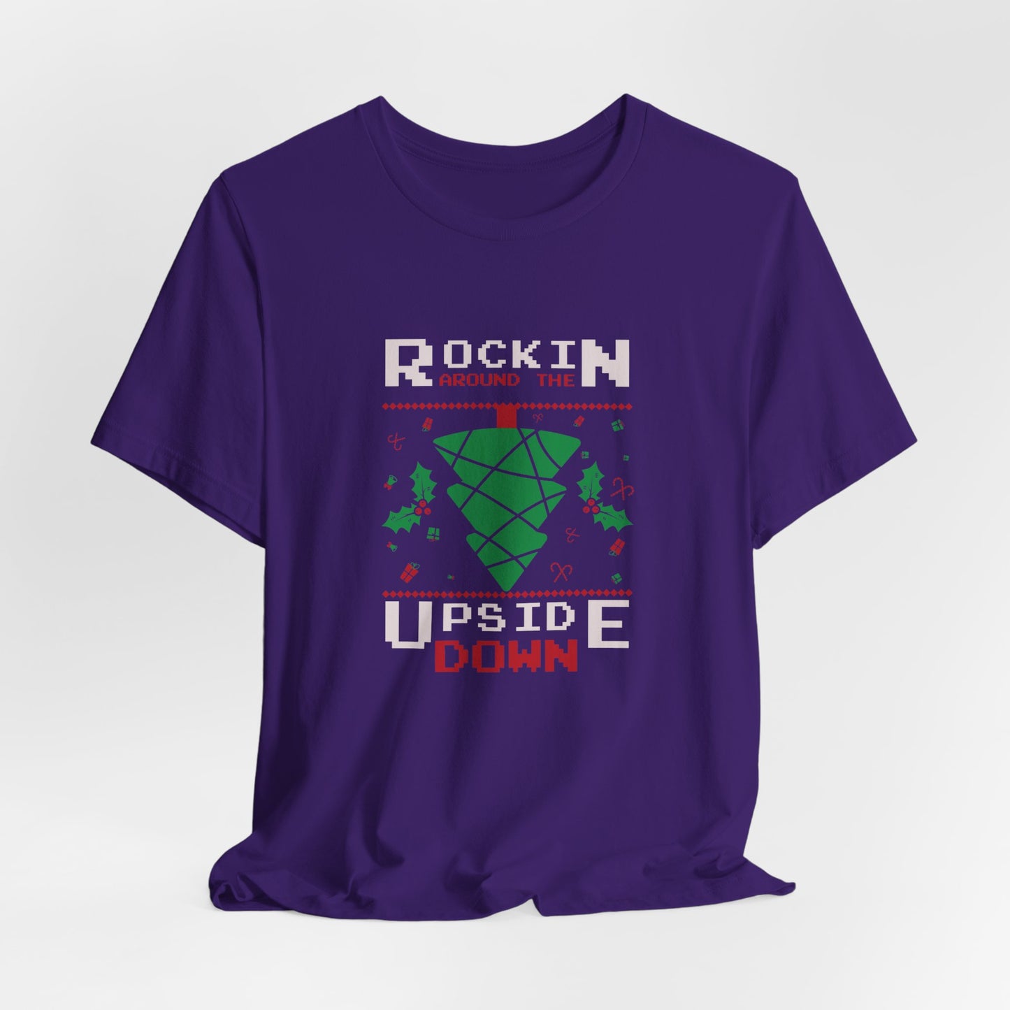 Rocking Around The Tree Upside Down - Unisex Jersey Short Sleeve Tee