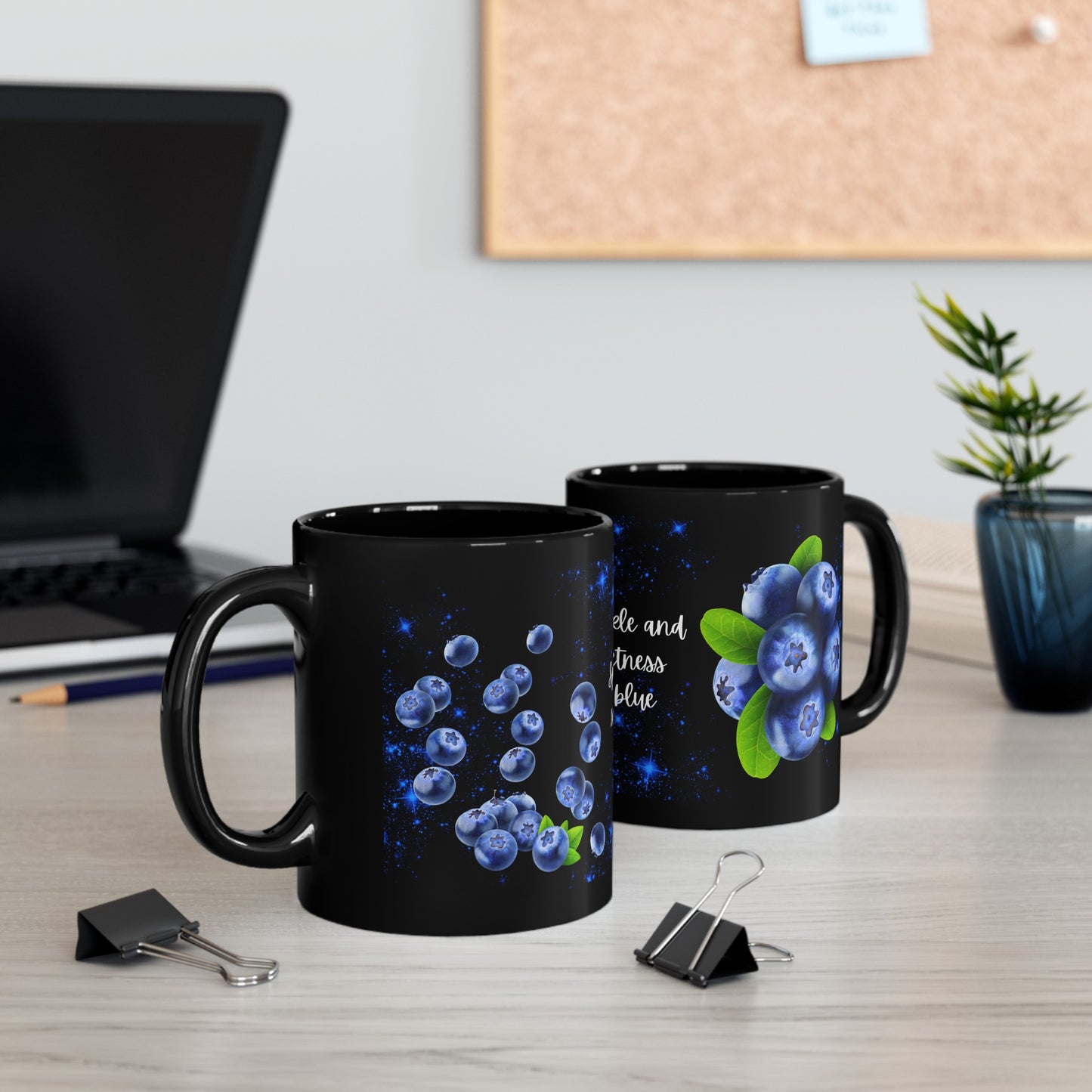 Sparkle & Sweetness in Blue - Black Mug (11oz, 15oz)