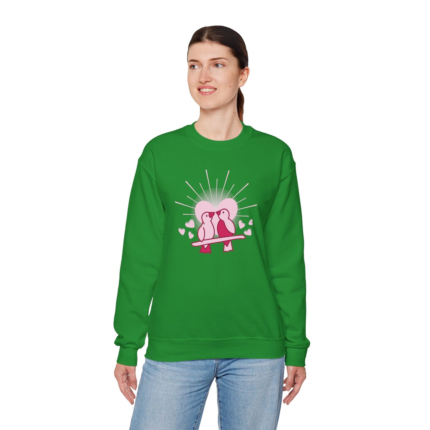 Birds In Love - Unisex Heavy Blend™ Crewneck Sweatshirt - 11555