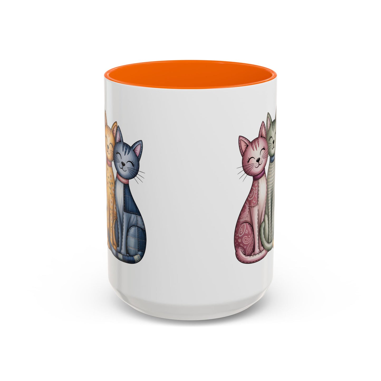 Happy Cats Illustration Mug – Colorful Cat Art Coffee Cup (11oz / 15oz) - 14769