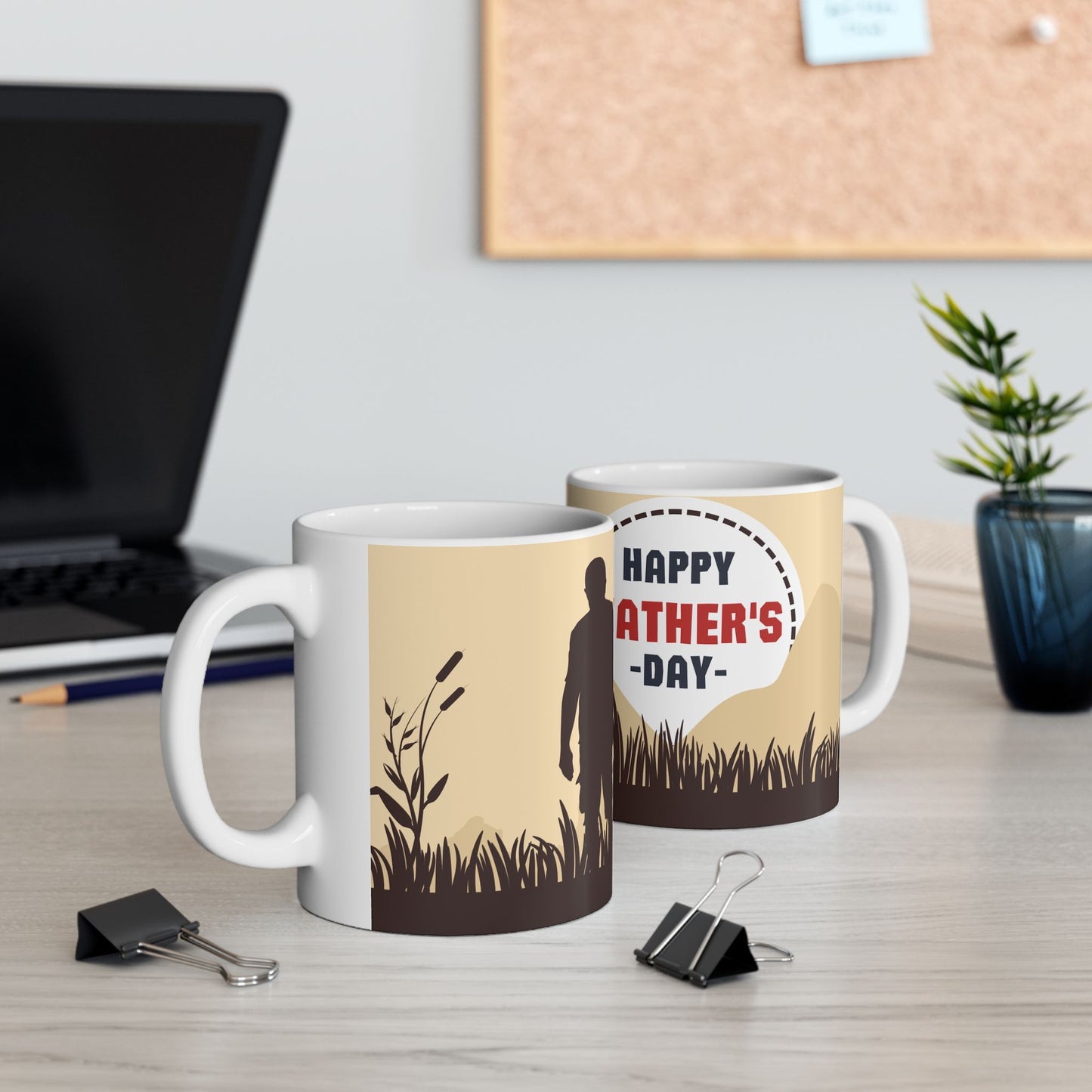 Father's Day Ceramic Mug, Unique Coffee Cup Gift, Dad's Special Mug, Family Bonding, Holiday Present - 14010
