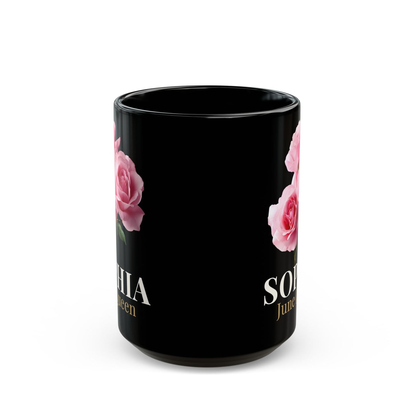 Personalized June Queen Mug – Custom Name Floral Coffee Mug, June Birthday Gift for Her - 14901