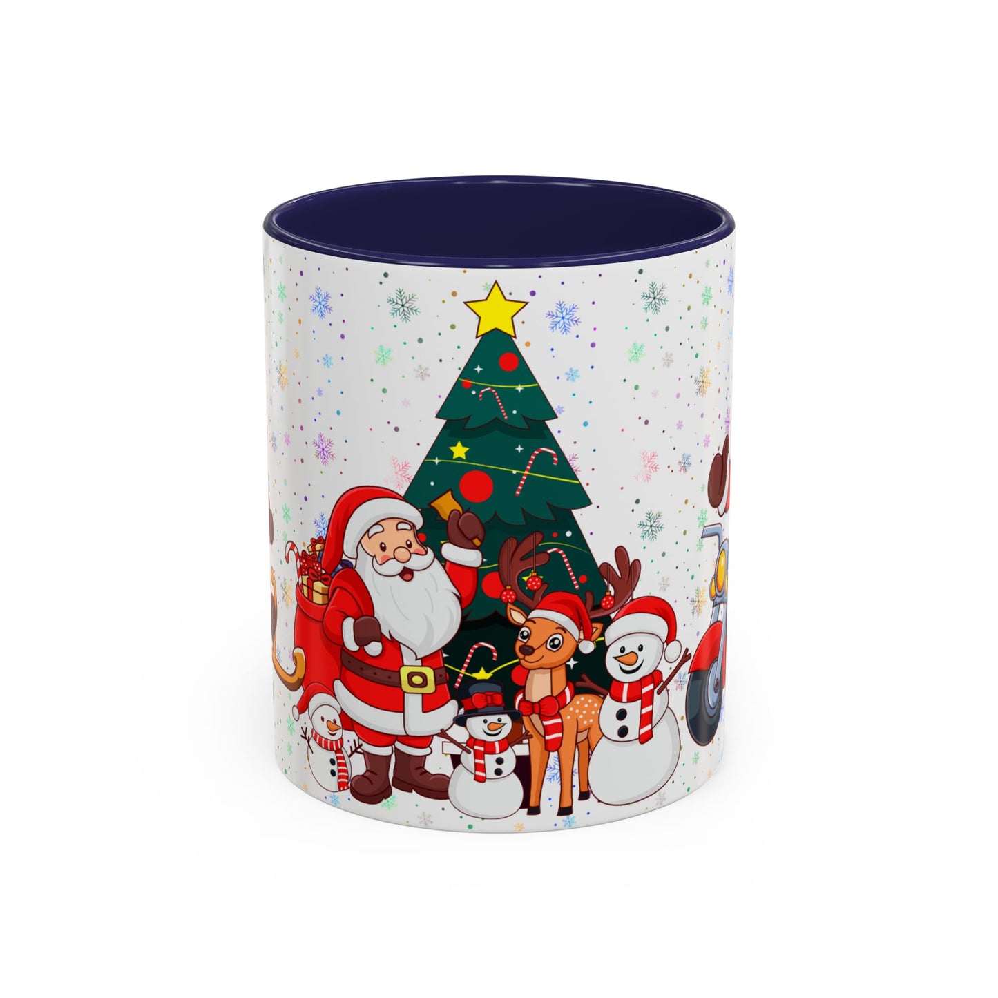 Christmas Party, Santa, Snowman & Reindeer - Accent Coffee Mug (11, 15oz) - 10427