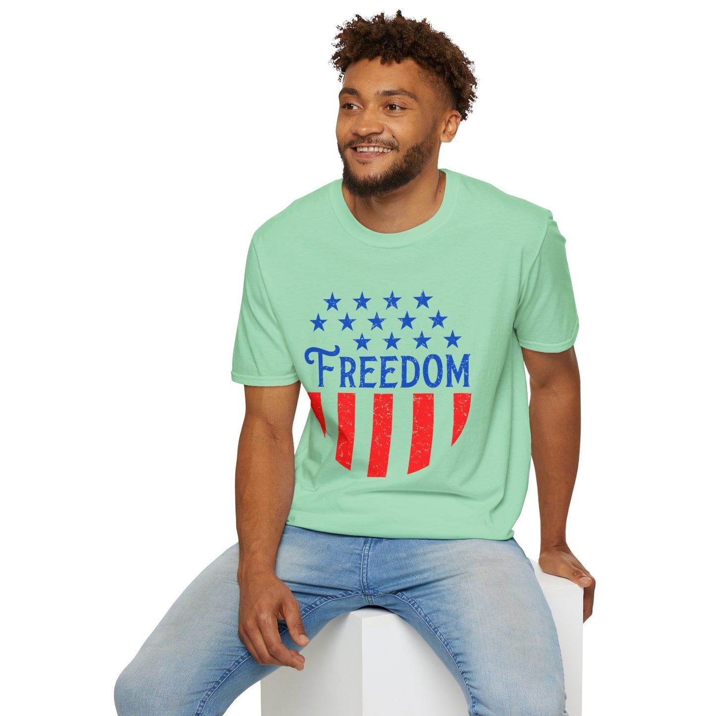American Freedom Unisex T-Shirt - Patriot Tee, July 4th Celebration, Memorial Day Outfit, Independence Day Gift, Vintage Style Shirt - 13734
