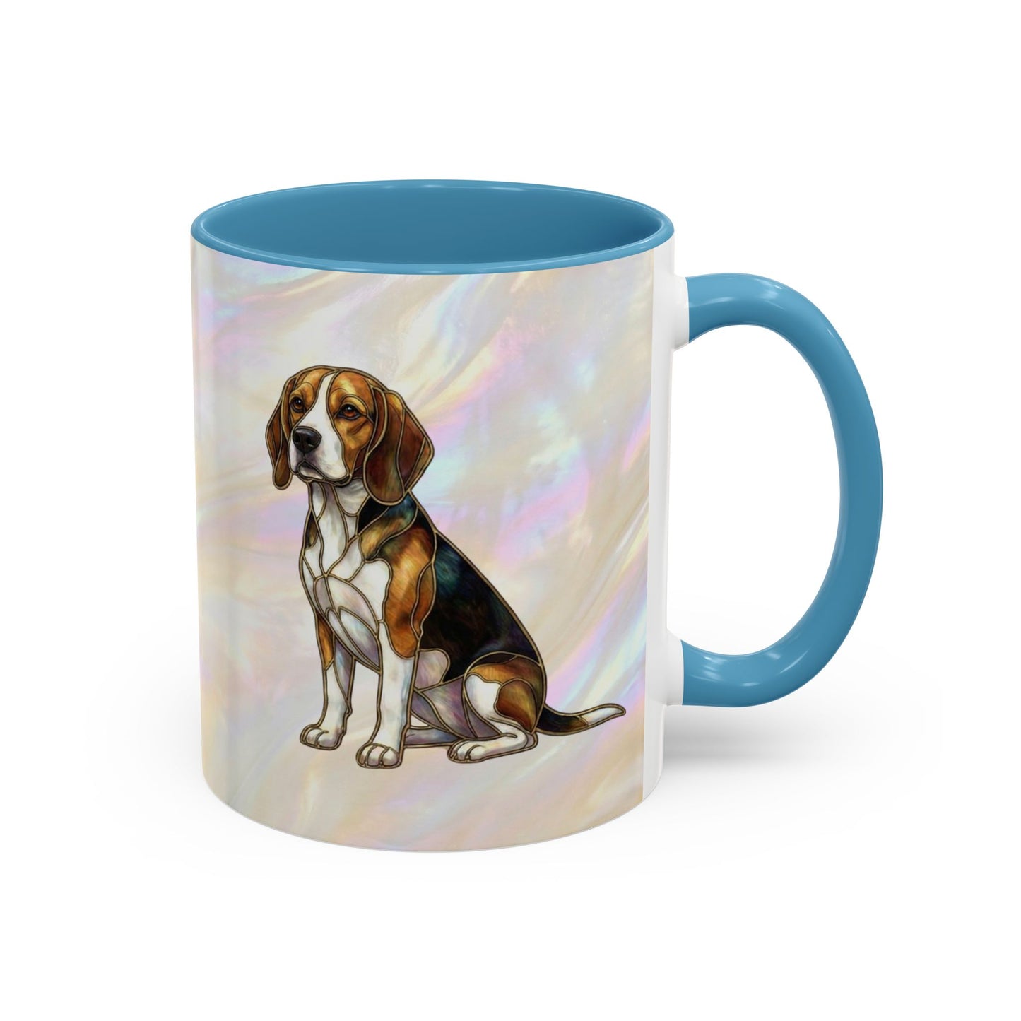 Beagle Accent Coffee Mug — Stained Glass Design (11/15oz) - 14615