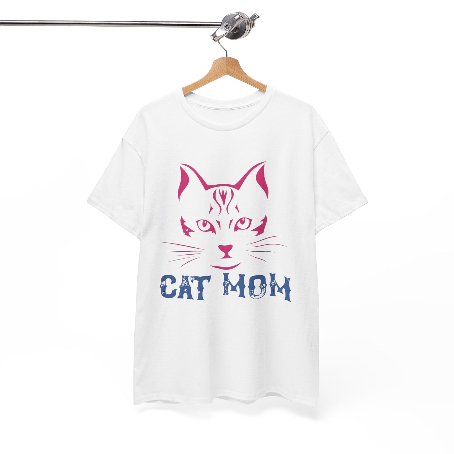 Cat Mom T-Shirt – Cute Cat Face Graphic Tee for Cat Lovers - 14882