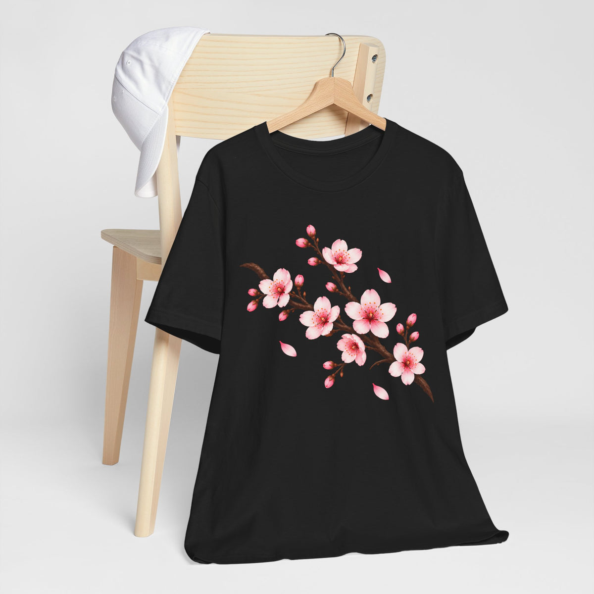 Cherry Blossom T-Shirt, Pink Sakura Branch Floral Tee - 14994