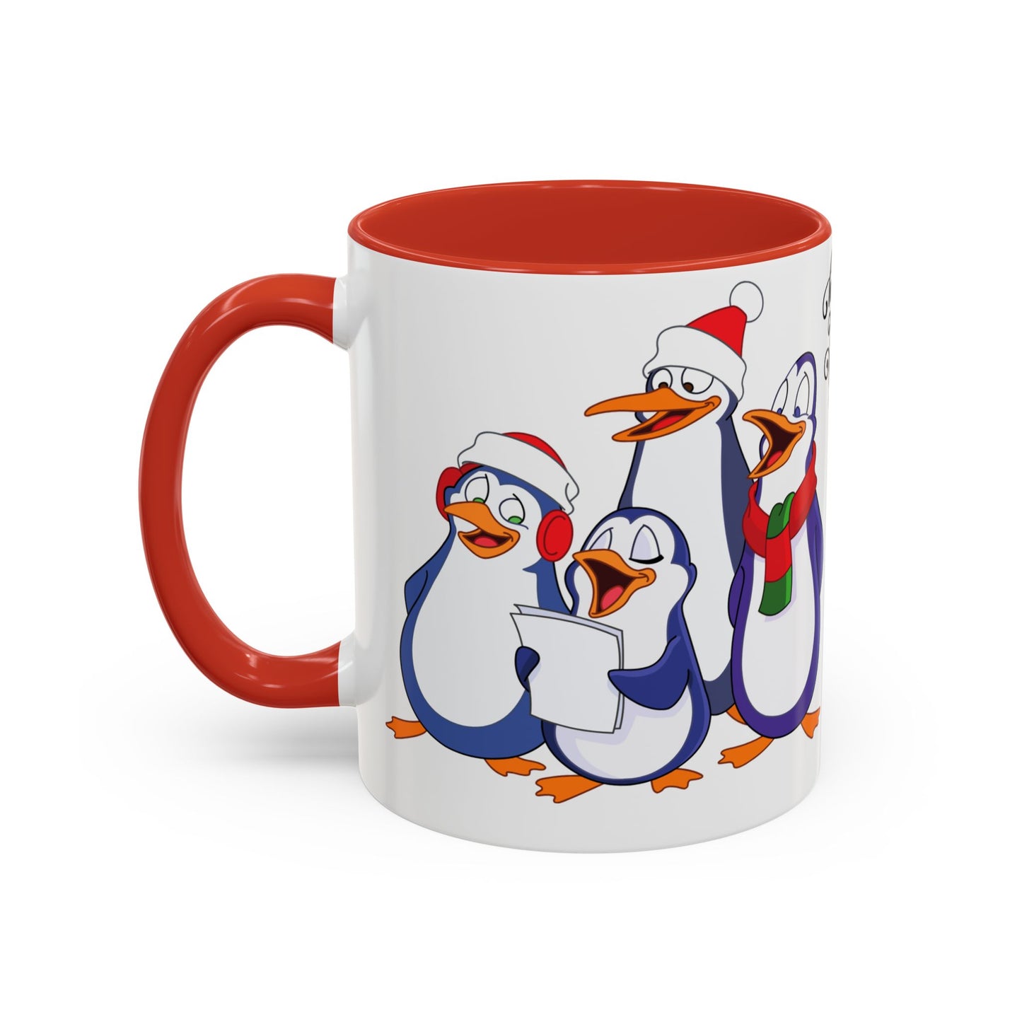 Penguins, Happy New Year - Accent Coffee Mug (11, 15oz) - 10291