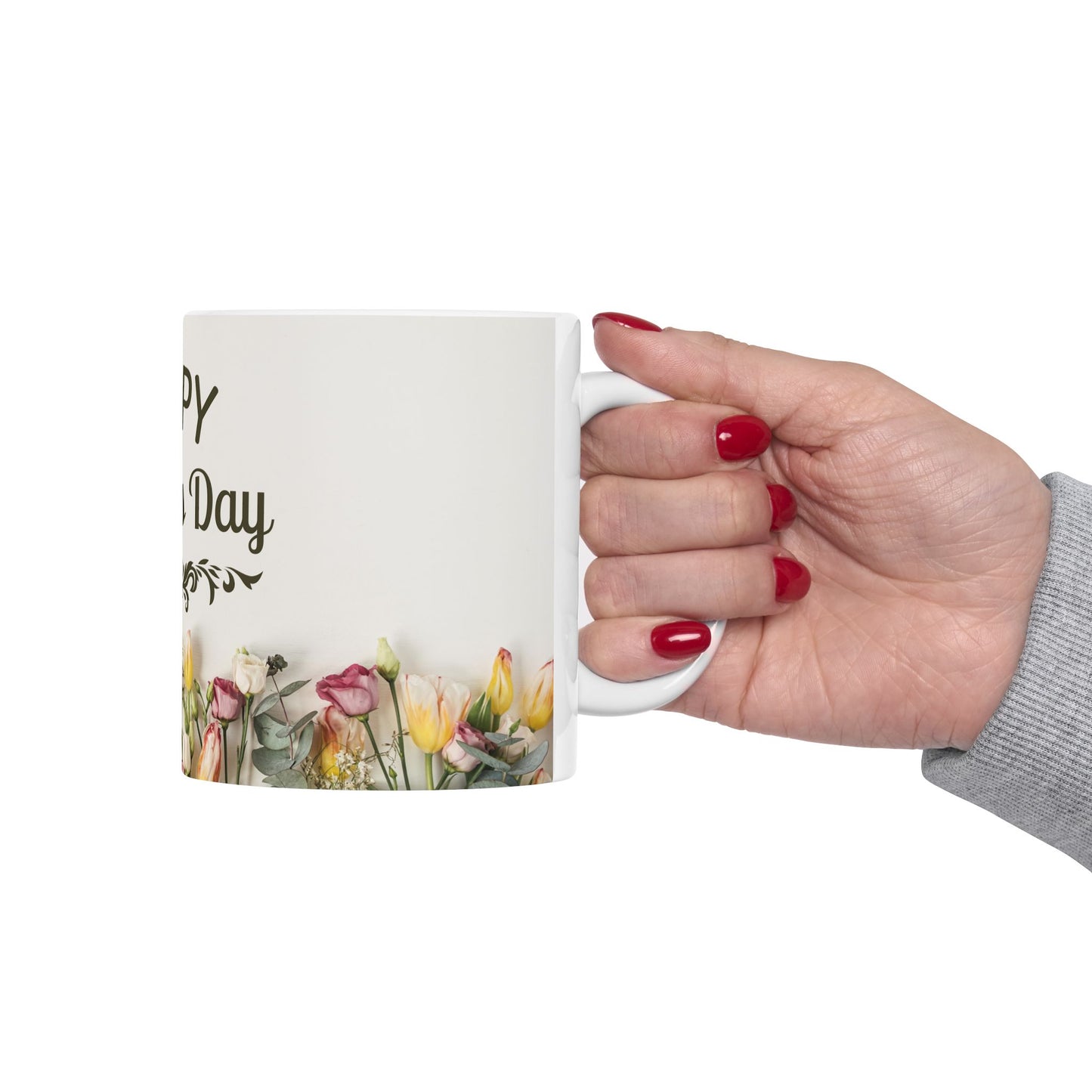 Happy Mother's Day Floral Ceramic Mug (11oz, 15oz) - 11917