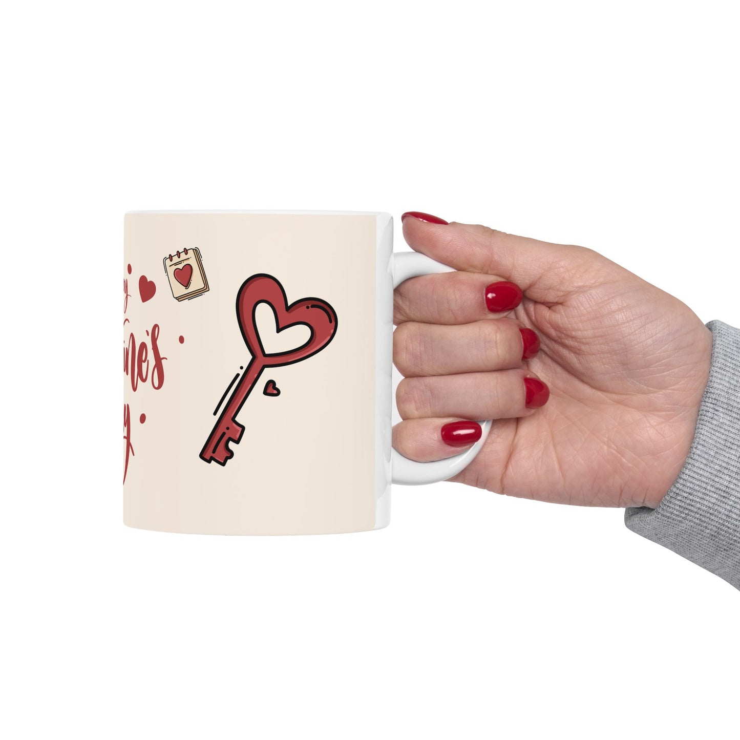 Happy Valentine's Day - Ceramic Mug, (11oz, 15oz) - 11016