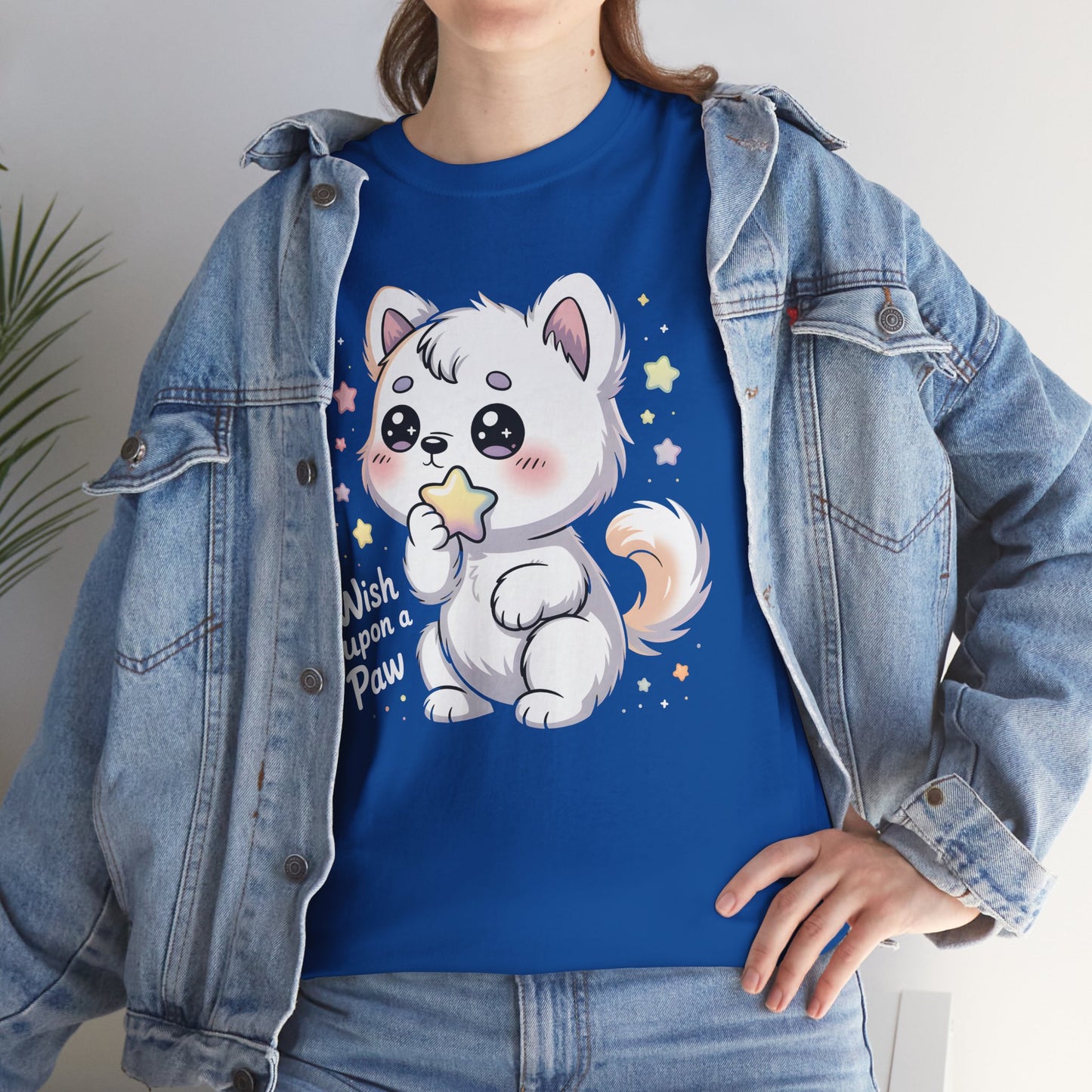 Cute Kitten T-Shirt – “Wish Upon a Paw” Kawaii Cat Tee Gift - 14851