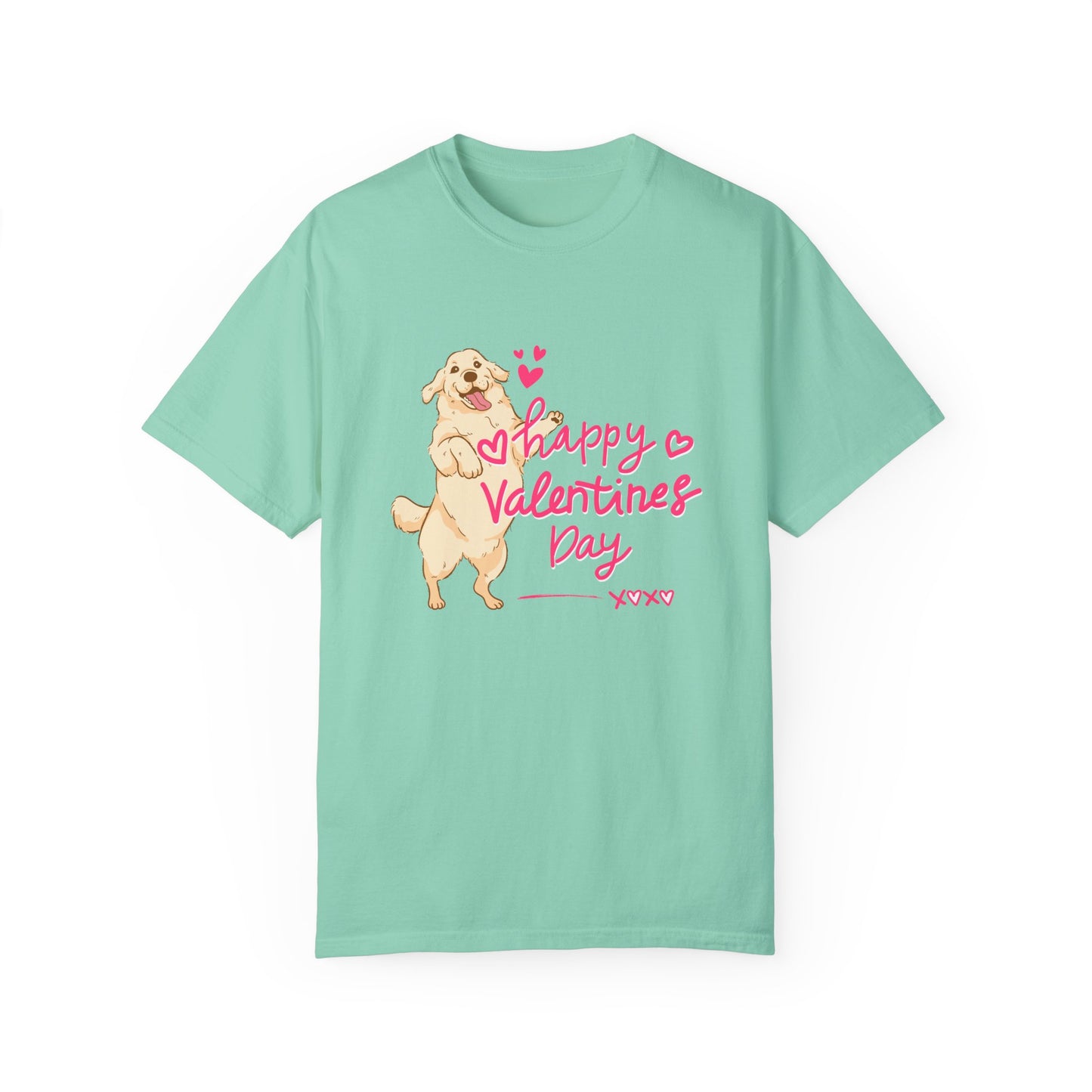 Dog, Happy Valentine's Day, XoXo - Unisex Garment-Dyed T-shirt - 11573