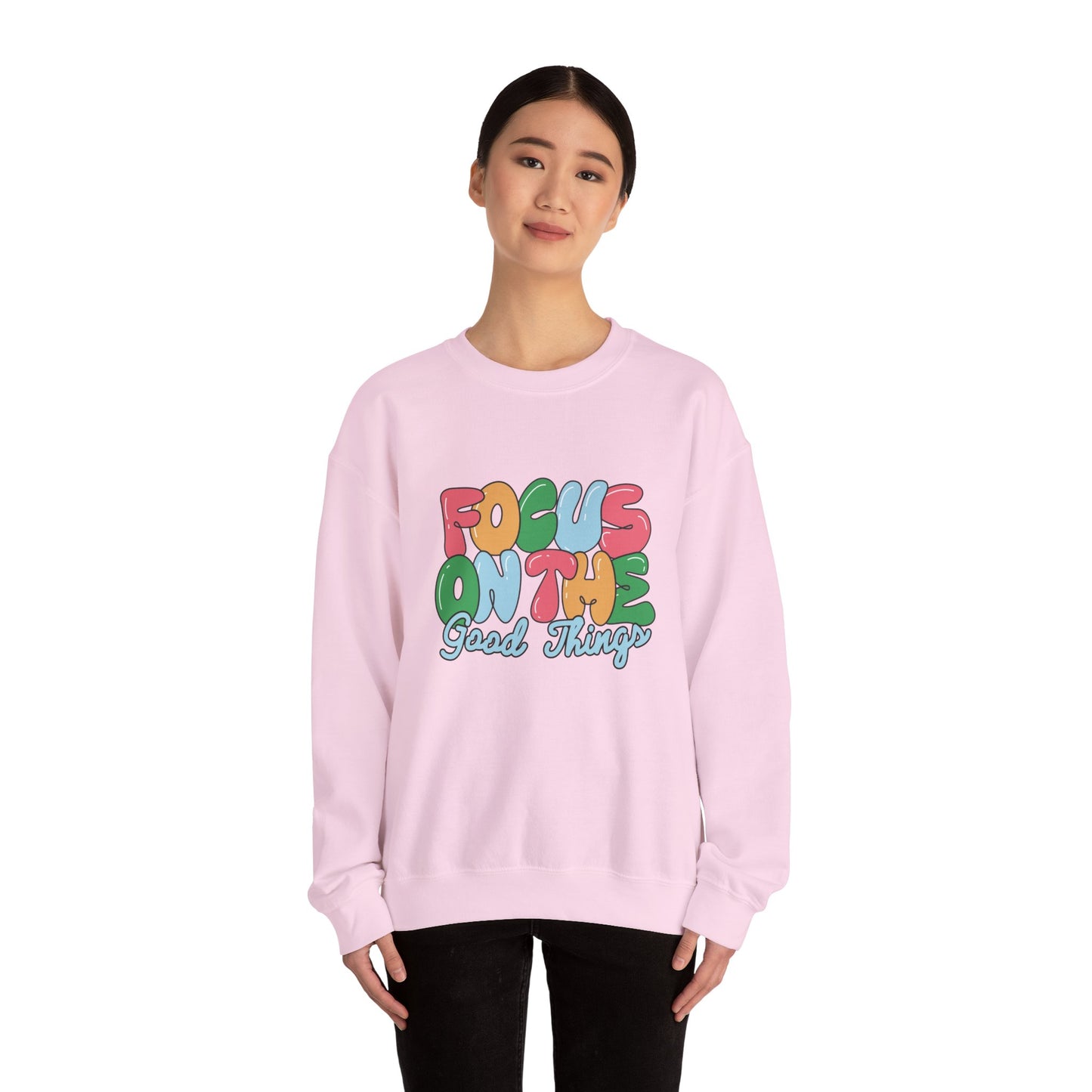 Focus On The Goog Things - Unisex Heavy Blend™ Crewneck Sweatshirt