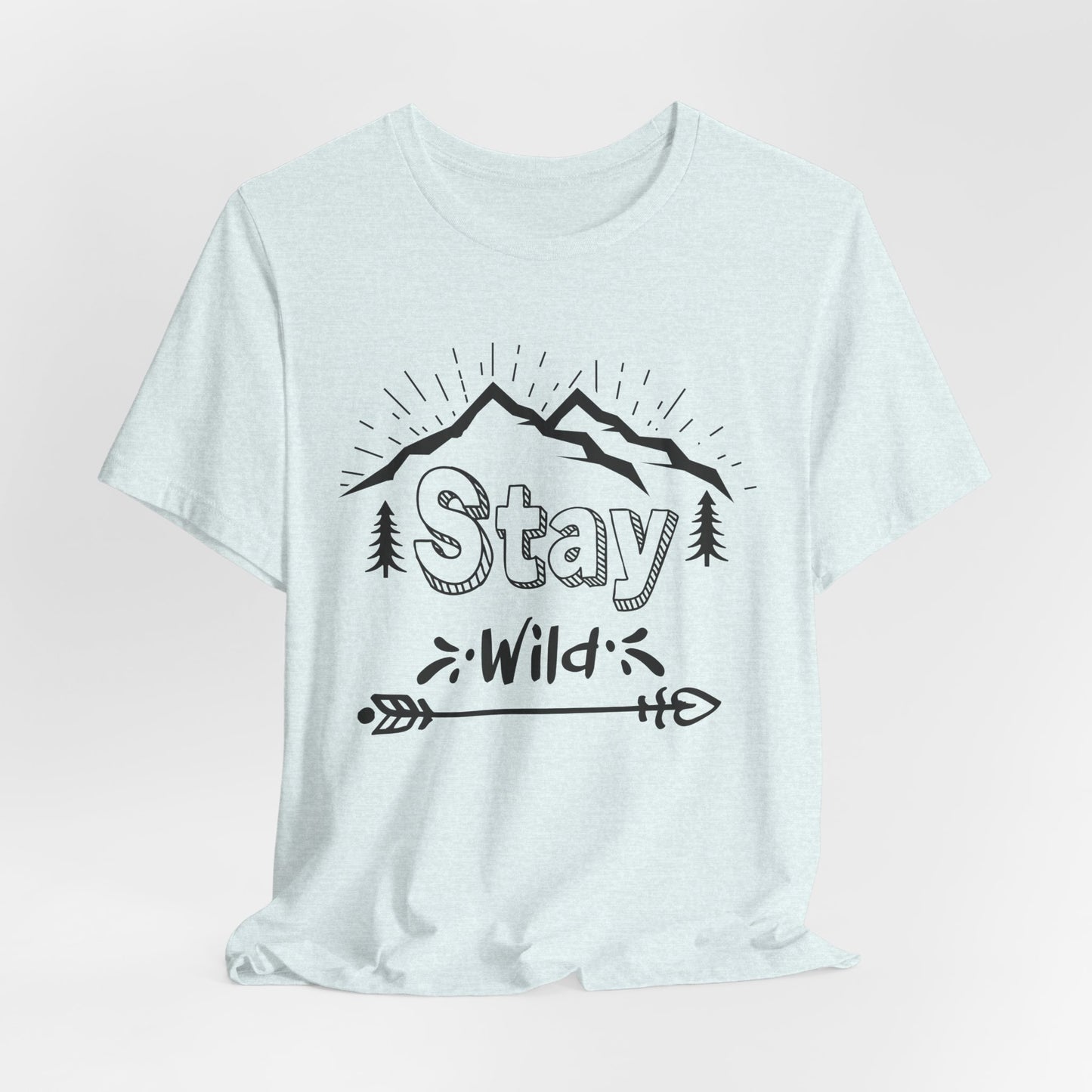 Camping: Stay Wild - Unisex Jersey Short Sleeve Tee - 12589