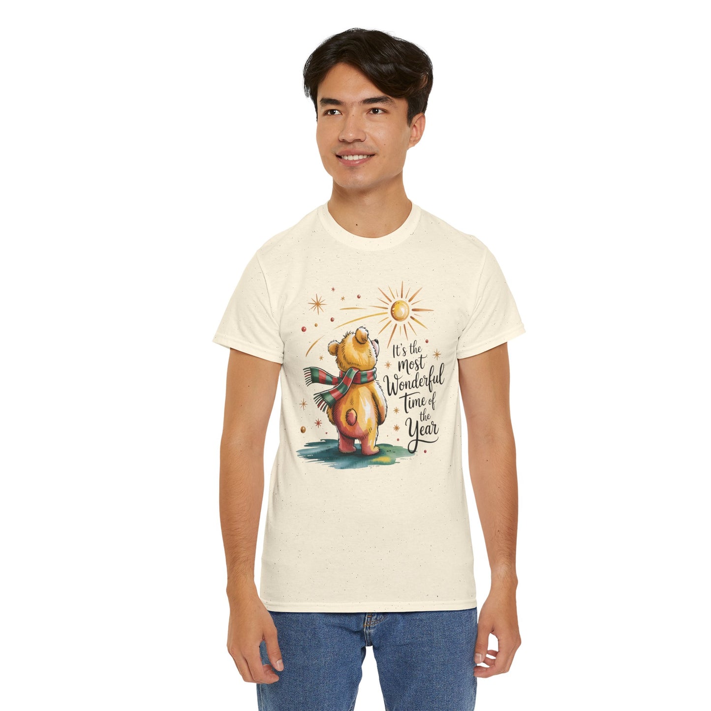 Christmas Bear T-Shirt – “It’s the Most Wonderful Time of the Year” Cute Holiday Gift Tee - 14852