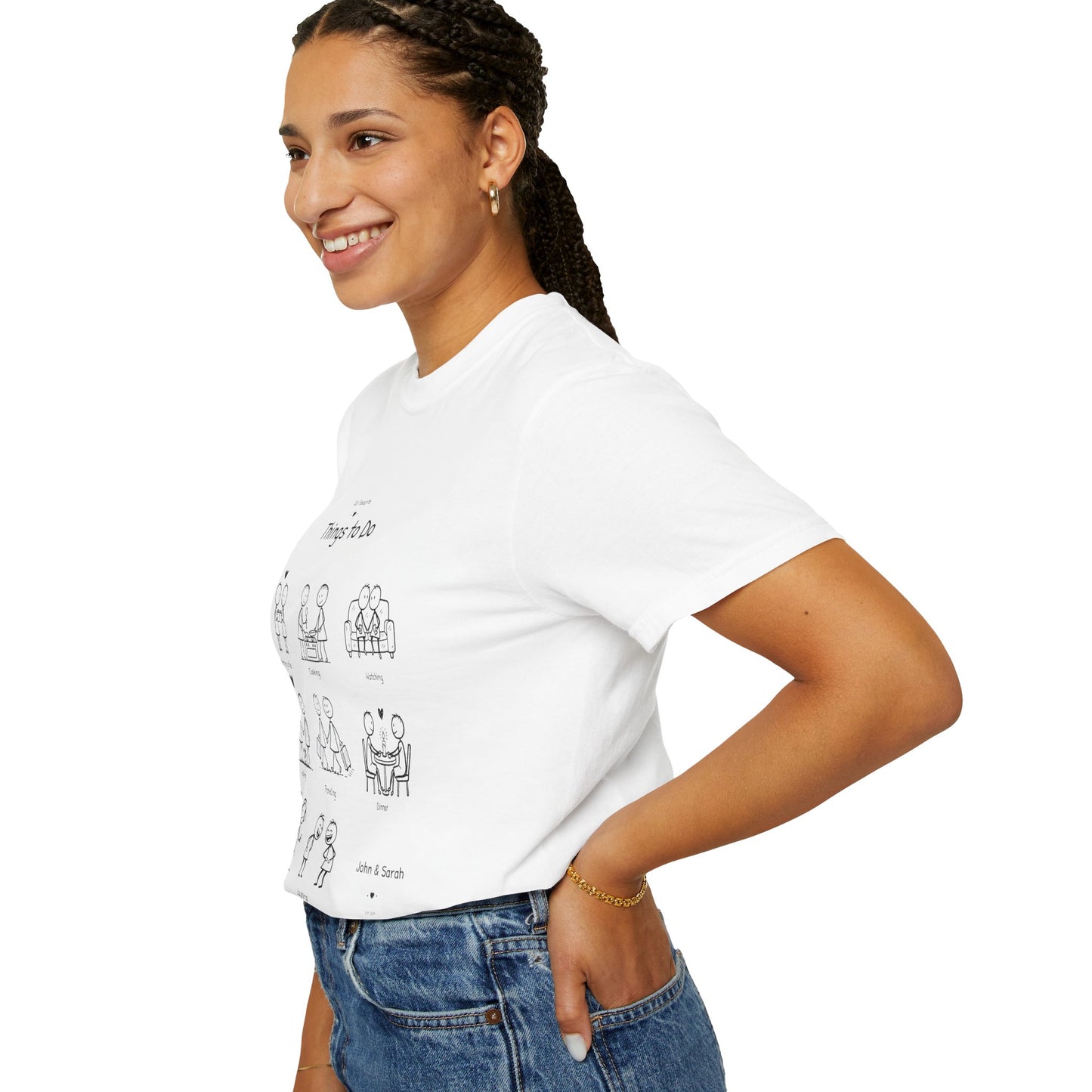 Our Favourite Things to Do Together – Personalised Valentine’s Illustration T-Shirt Gift - 14723