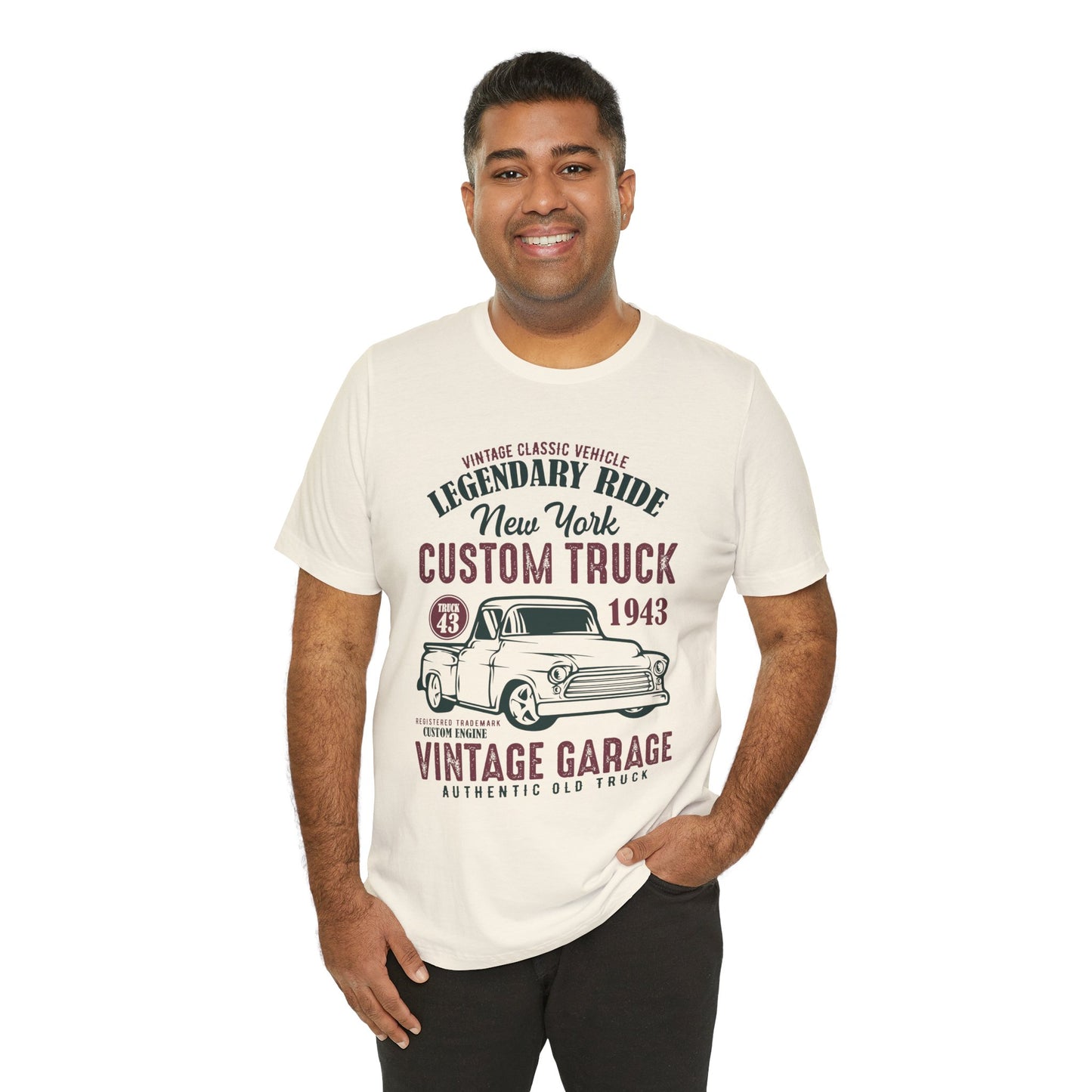 Vintage Classic Vehicle, Legendary Ride, New York Custom Truck - Unisex Jersey Short Sleeve Tee - 13033