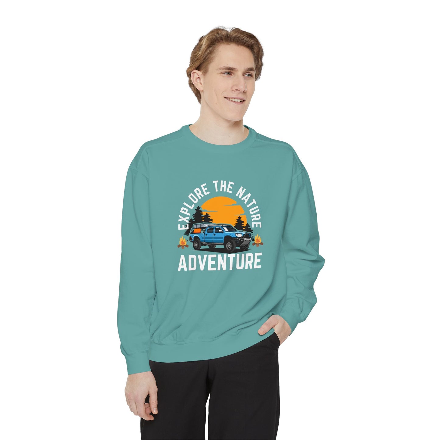 Explore the Nature - Unisex Garment-Dyed Sweatshirt - 10619