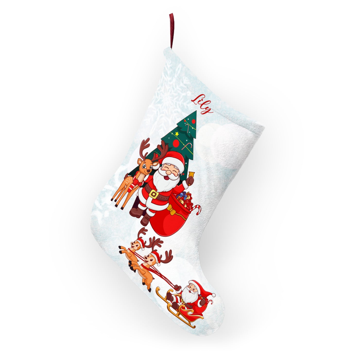 Lily, Santa's Party, Customizable - Christmas Stockings - 10437