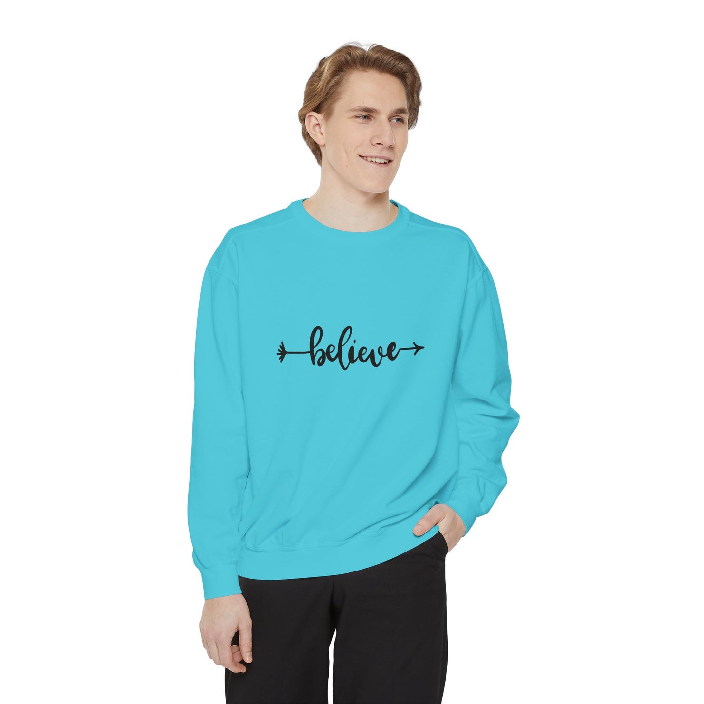 Believe - Unisex Garment-Dyed Sweatshirt - 10530