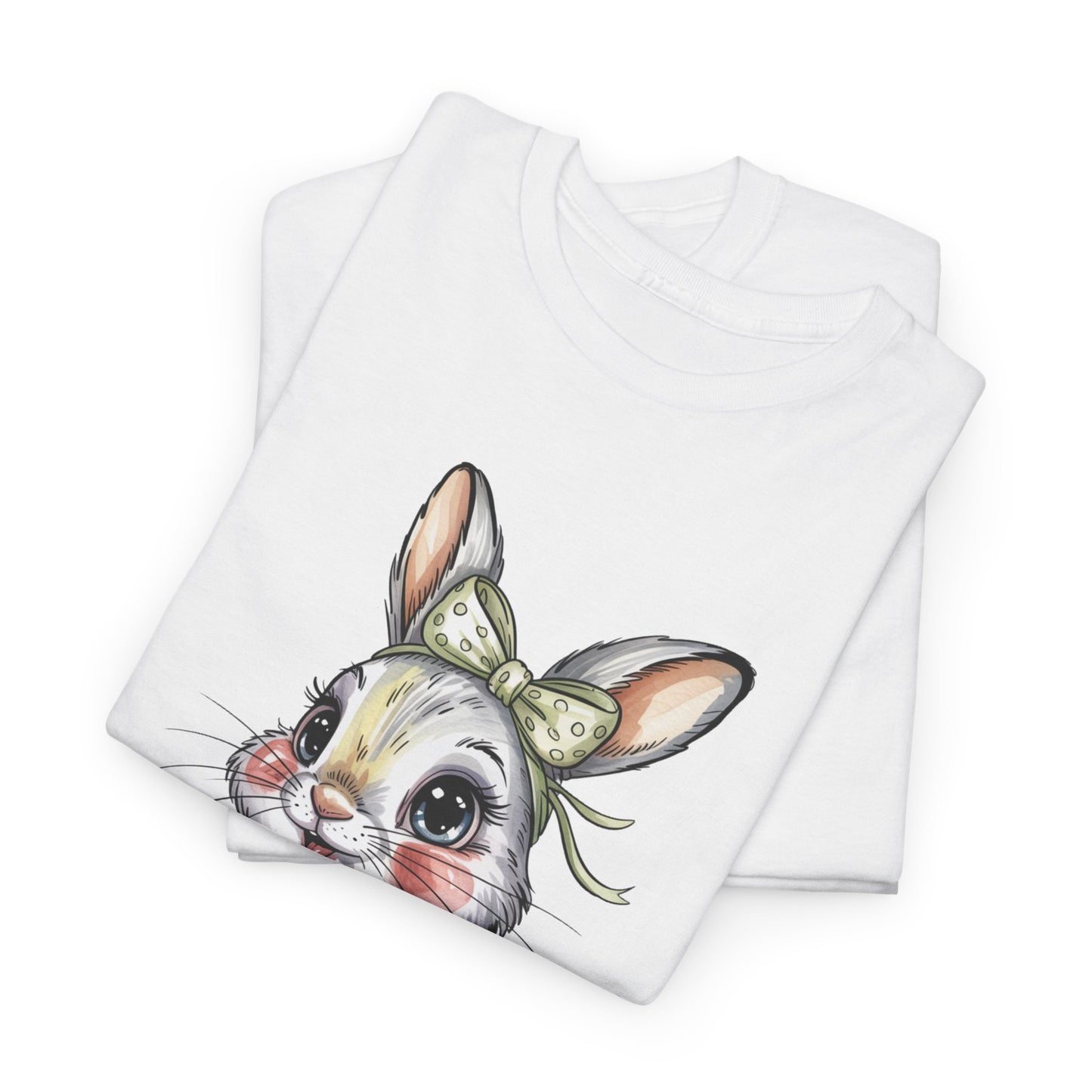 Cute Bunny T-Shirt – “Hoppy & Happy” Easter Rabbit Tee Gift for Kids & Adults - 14848