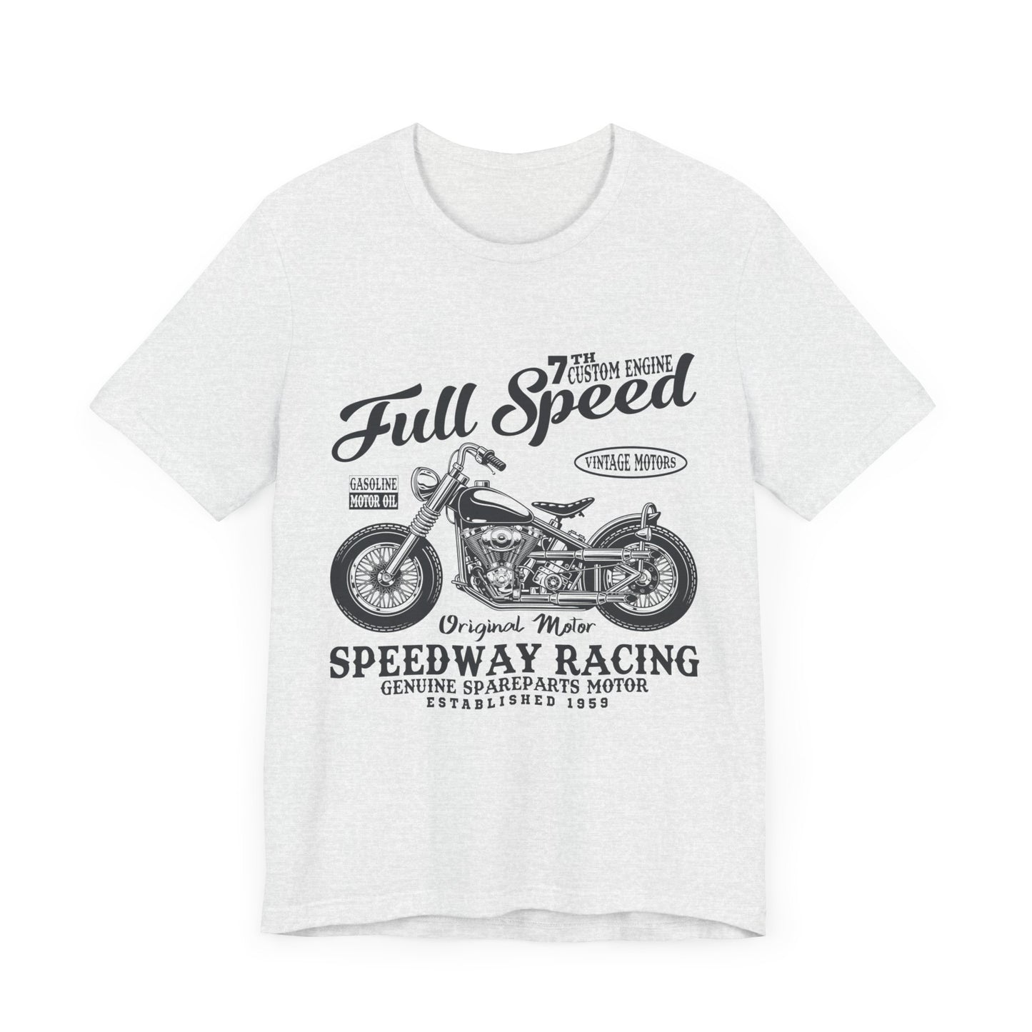 Full Speed, Vintage Motors - Unisex Jersey Short Sleeve Tee