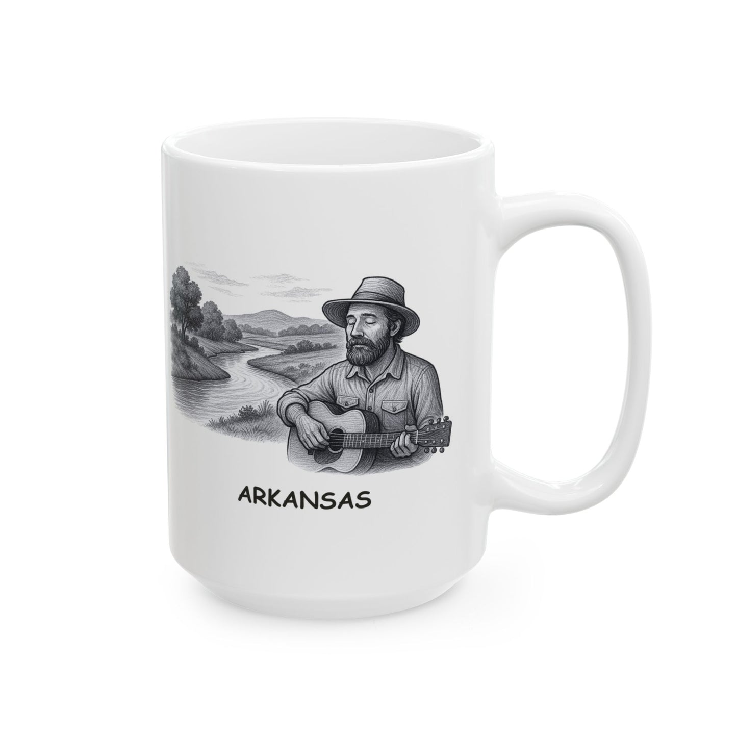 "In Arkansas, we do things slow... like the pace of the river and the rhythm of the country music." Ceramic Mug - 13276