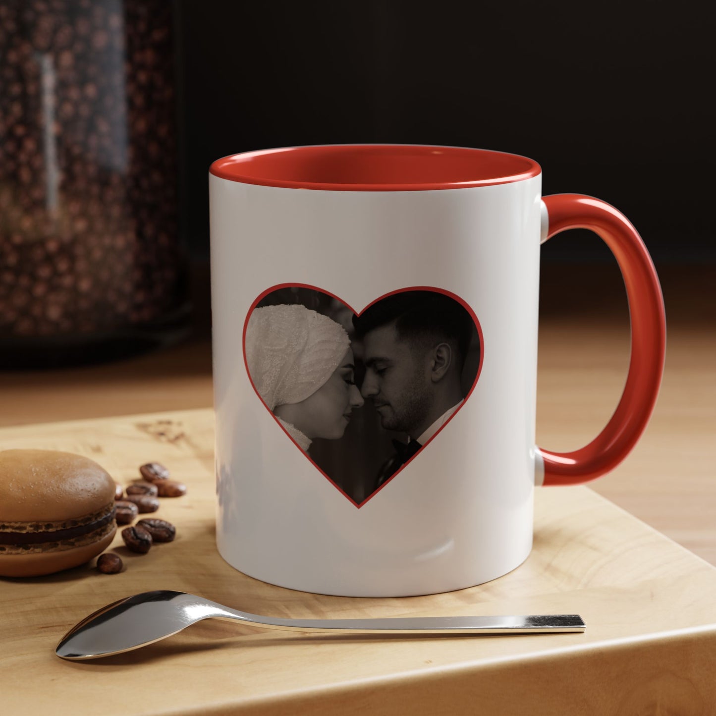 Mr & Mrs, Photo Customizable - Accent Coffee Mug (11, 15oz) - 10962