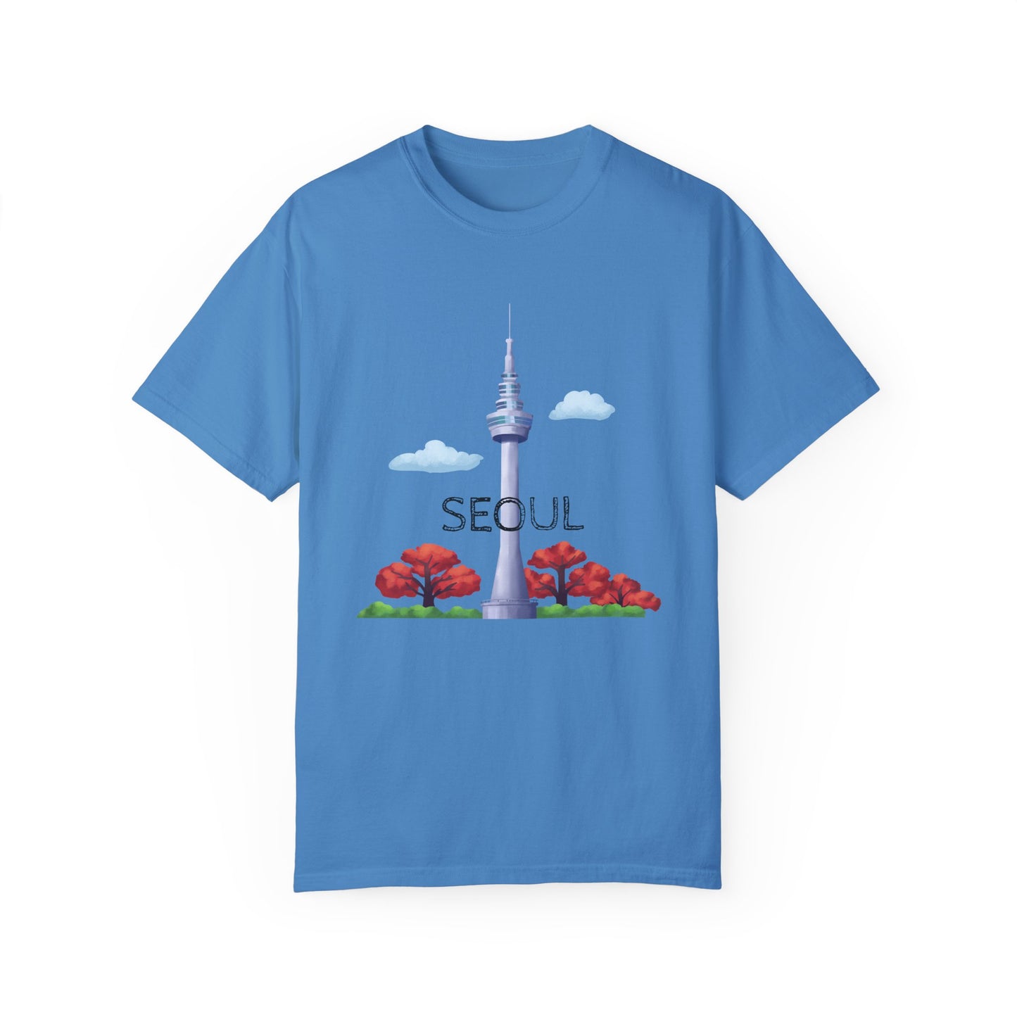 Seoul Skyline Unisex T-Shirt - Casual Travel Tee - 12046