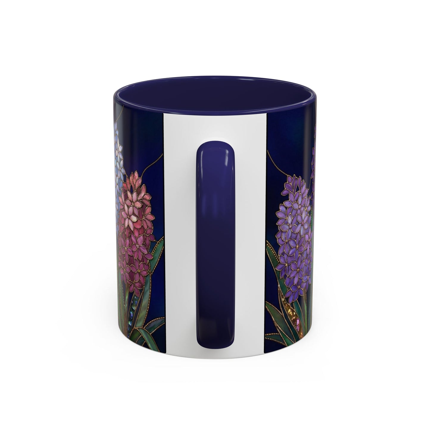 Hyacinth Floral Coffee Mug — Stained Glass Design (11/15 oz) - 14570