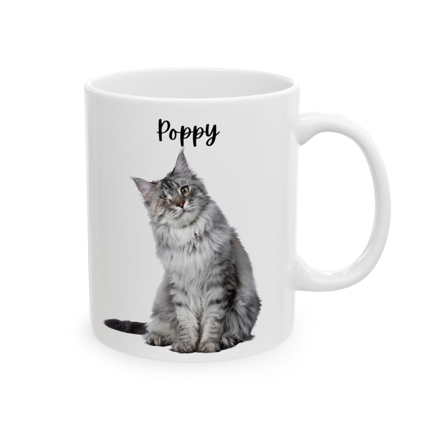 Personalised Cat Ceramic Mug - Perfect Gift for Cat Lovers, Unique Coffee Cup, Pet Owner Present, Animal Enthusiast Merchandise - 14206