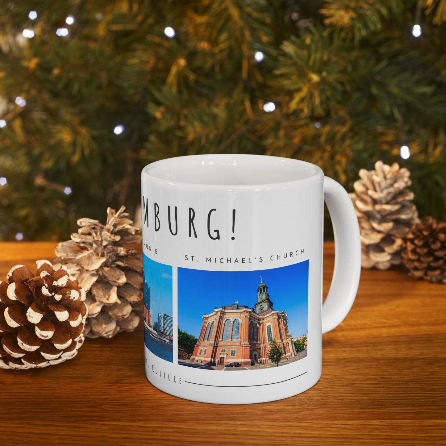 Hello Hamburg Ceramic Mug - 11oz & 15oz, Perfect Gift for Travel Lovers - 12174