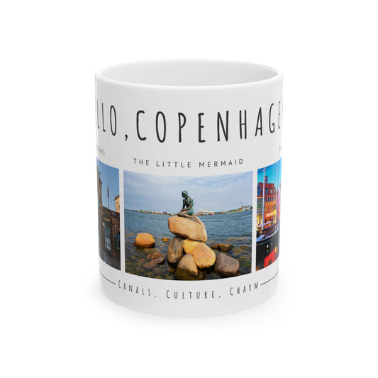 Hello, Copenhagen! Travel Mug - 11oz & 15oz | Perfect Gift for Wanderlust Lovers - 12098
