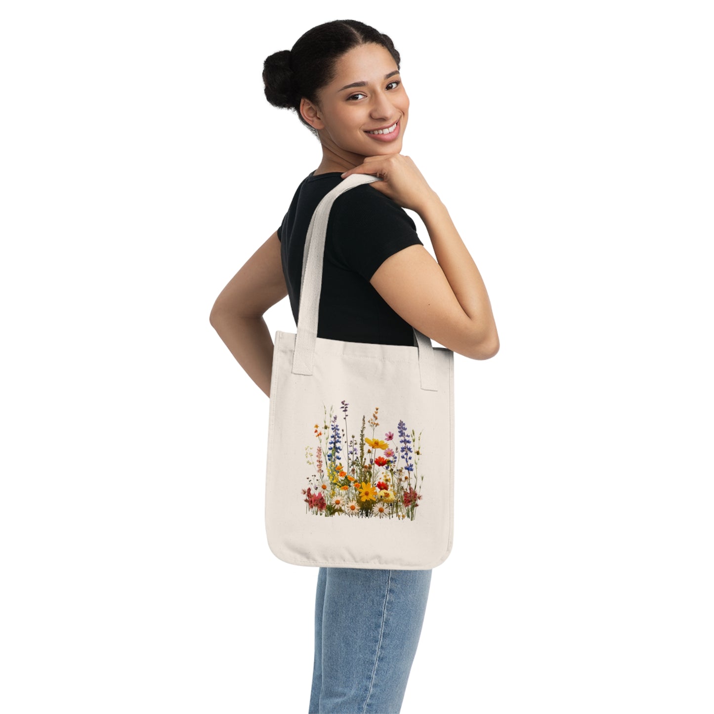 Wildflowers - Customized Organic Canvas Tote Bag