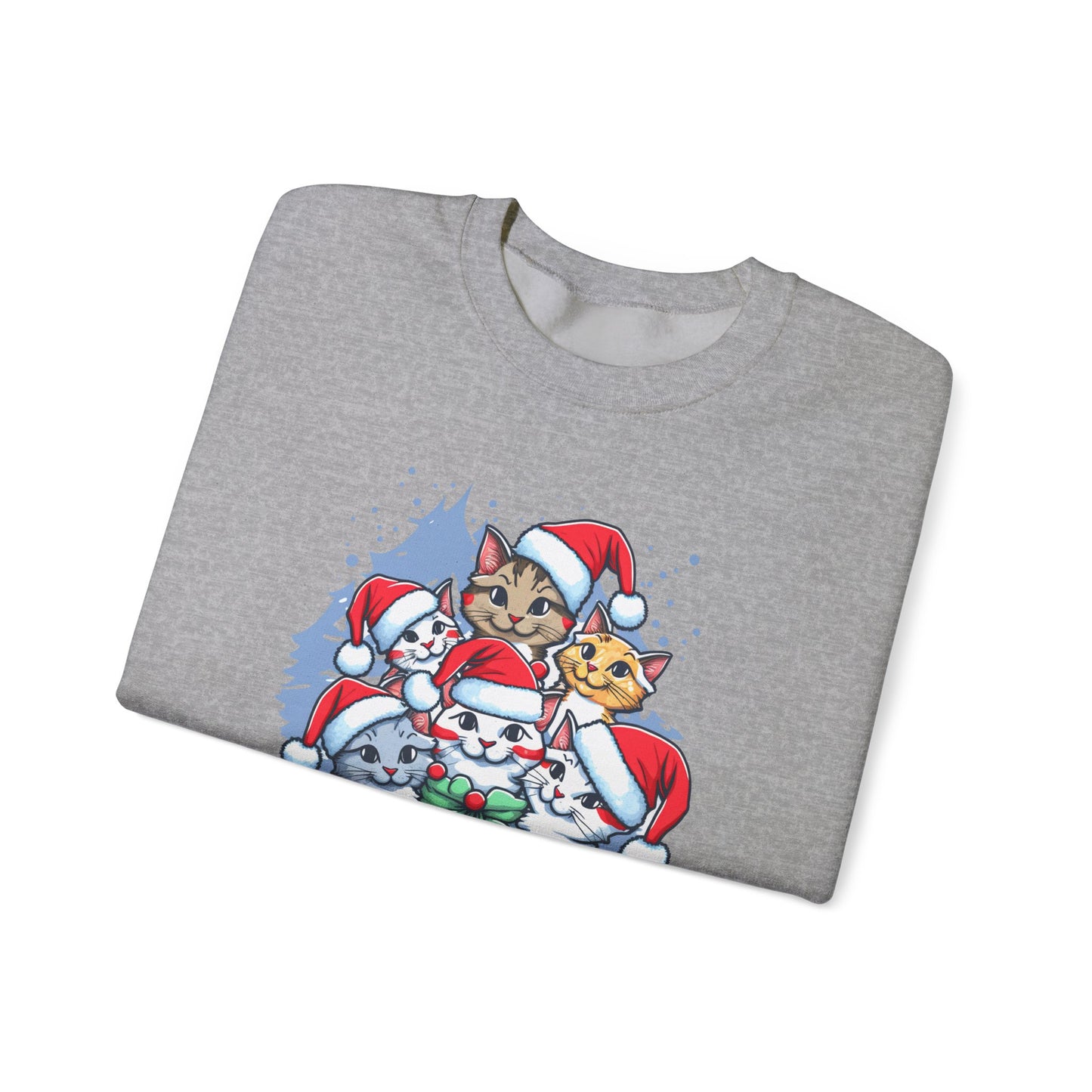 Merry Christmas, Cats - Unisex Heavy Blend™ Crewneck Sweatshirt