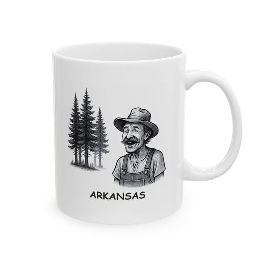 "Arkansas: Where the trees are tall, and the accents are even taller." Ceramic Mug - 13275