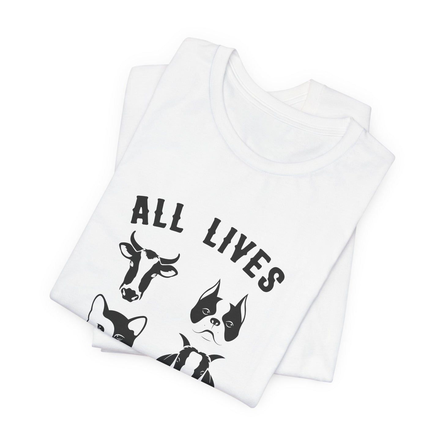 Vegan: All Lives Matter - Unisex Jersey Short Sleeve Tee